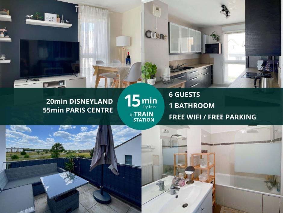 Le Chanteloupien - Appartement Pour 6 Proche Disneyland Paris Dış mekan fotoğraf